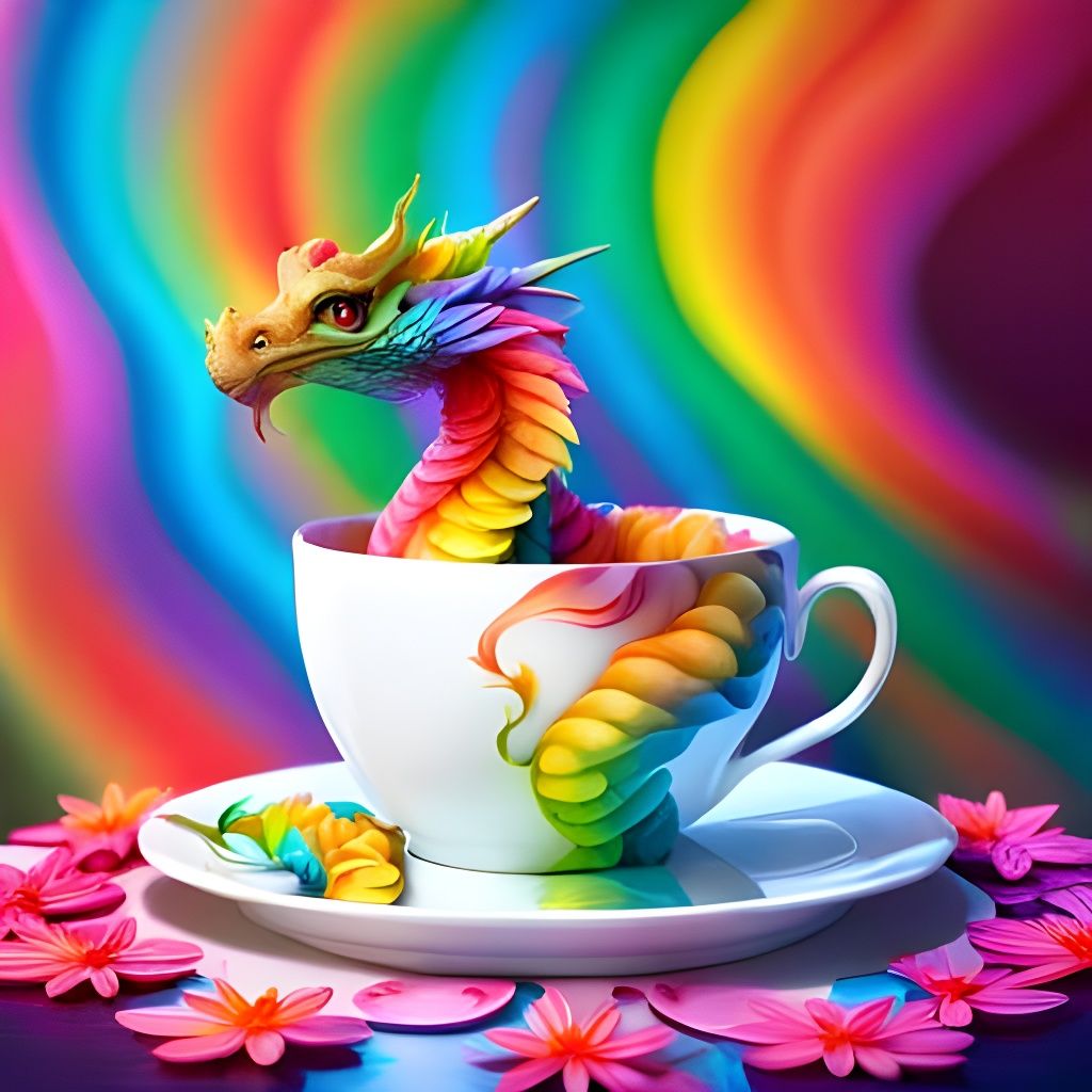 Rainbow dragon tea