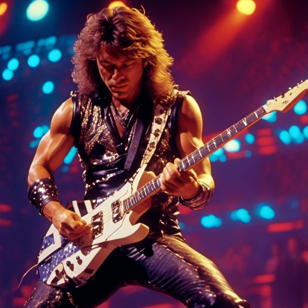 Eddie Van Halen Guitar Performance in 1980s