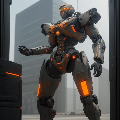 Futuristic Sci-Fi Mech in Cinematic Style