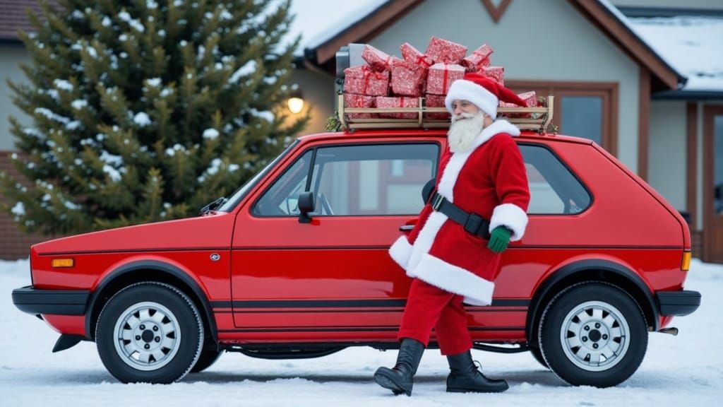 Santa's 1983 Volkswagen Golf GTI Sleigh: Mars Red Beauty