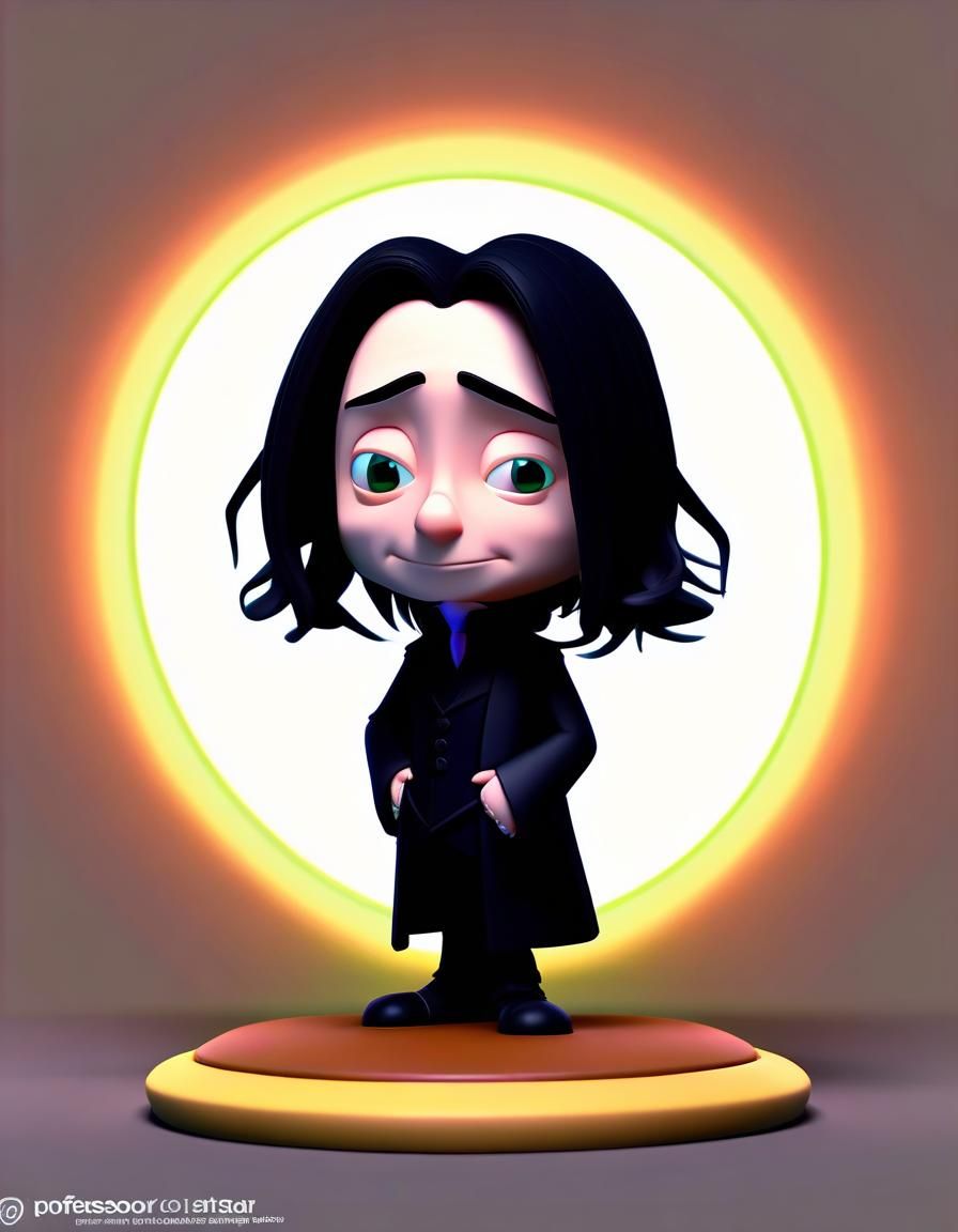 Professor Snape as Cute Chibi in Pixar Style