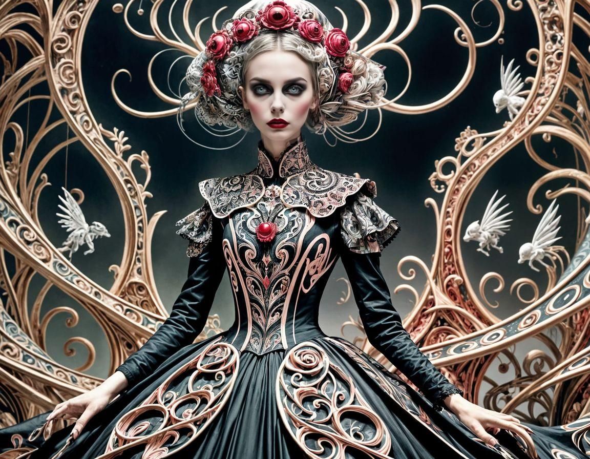 Elegant Op-Art with Gothic Influences