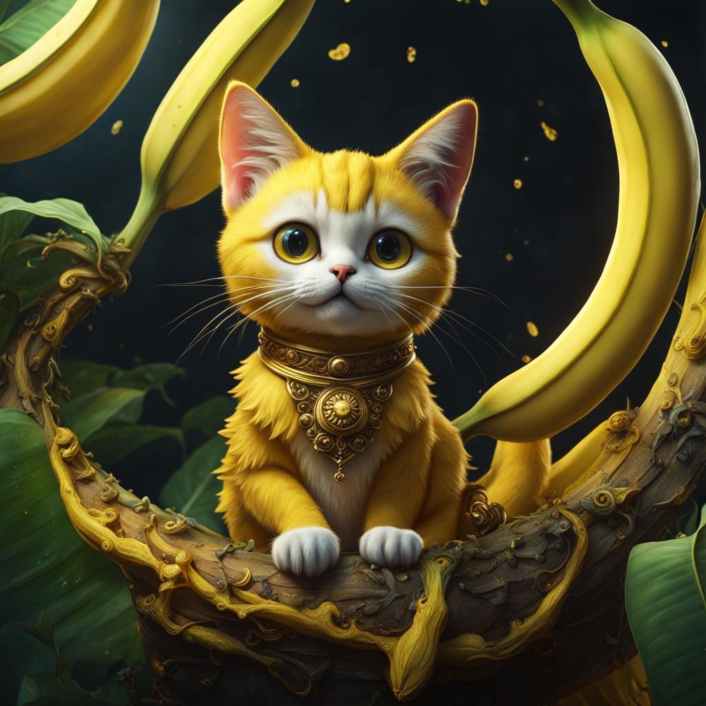 Banana Cat Says Hello: Detailed Matte Painting