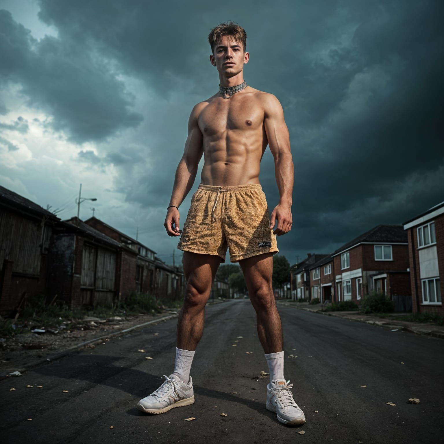 Gritty Urban Defiance in Hyperrealistic Style