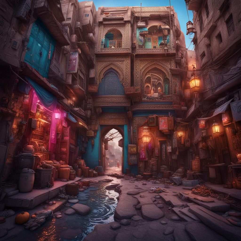 Yemeni Man in Neon Street Fashion During Ramadan