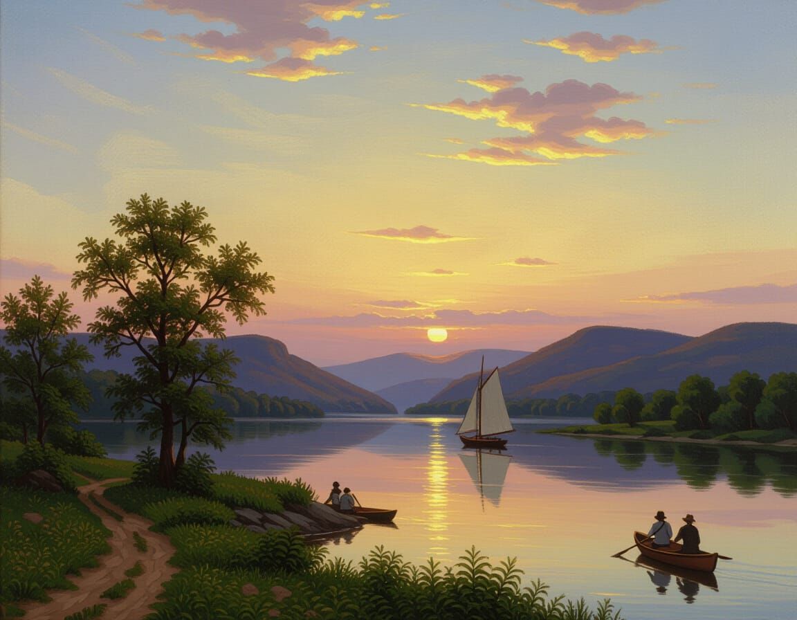 Hudson River School Inspired Landscape