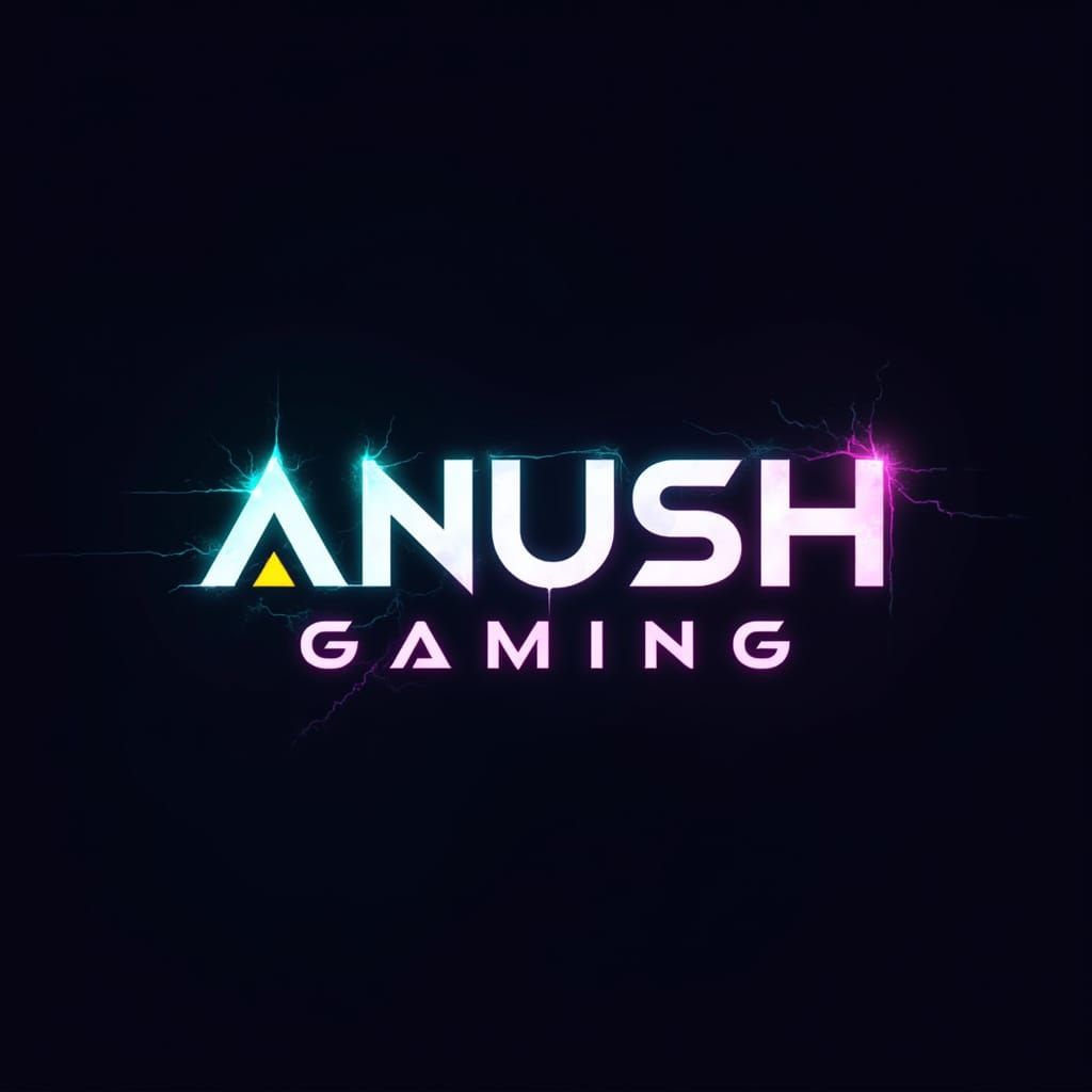 Futuristic Cyberpunk Logo for Anush Gaming