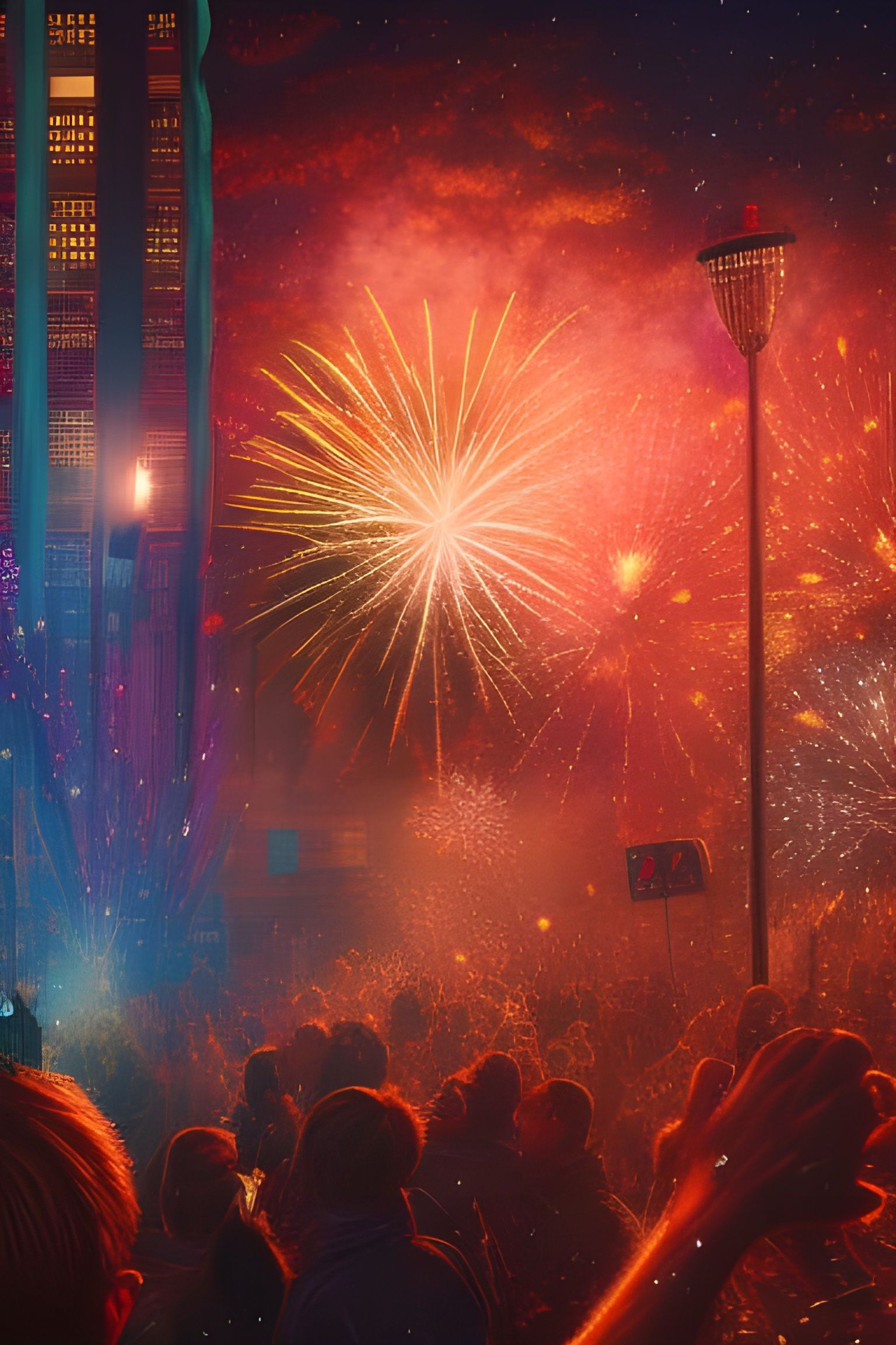 New Year Personified in a Colorful Digital Art