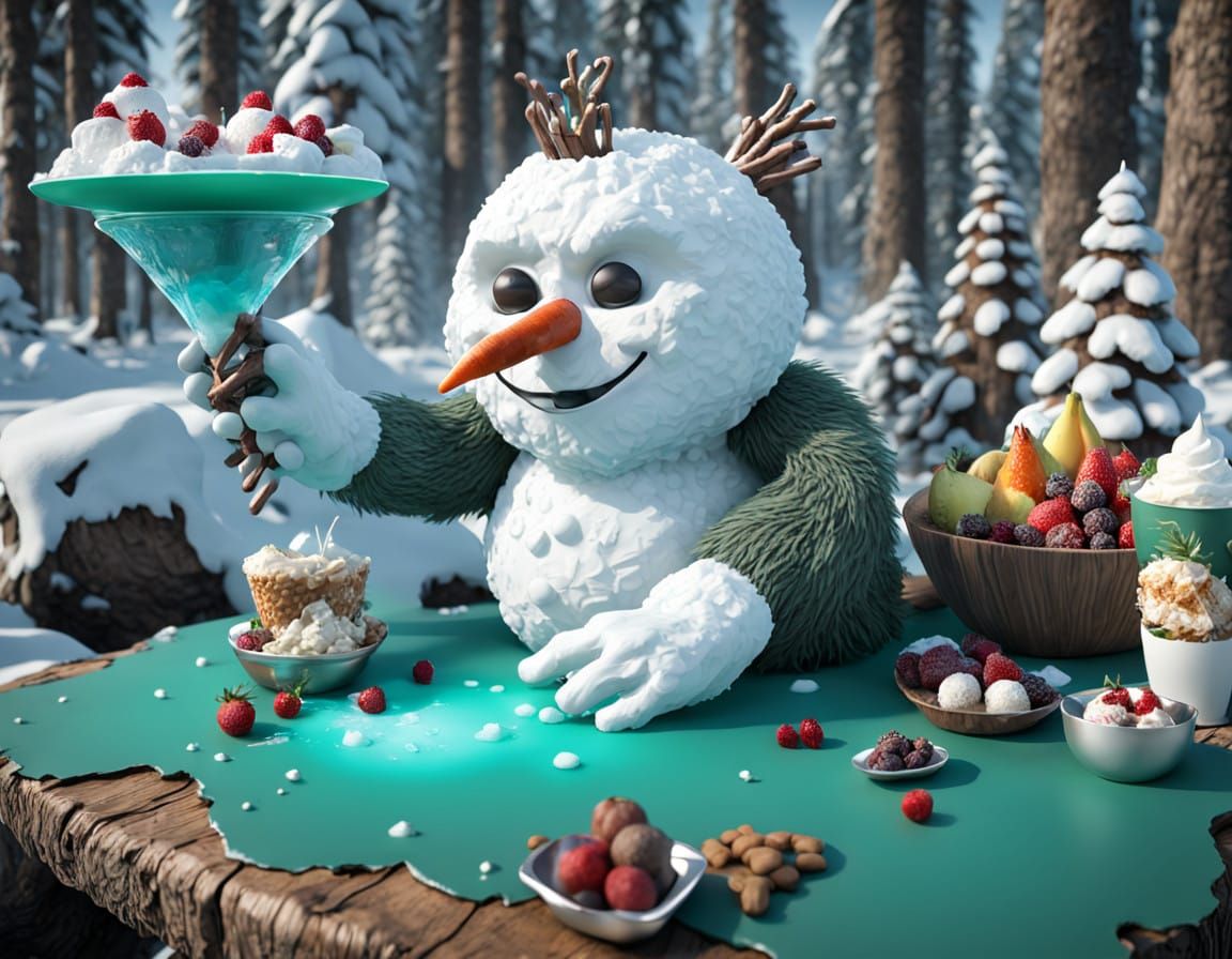 Luxurious Winter Feast in an Arctic Wonderland