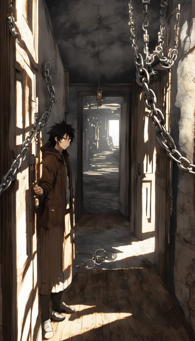 Mysterious Moment of Discovery in Anime Style