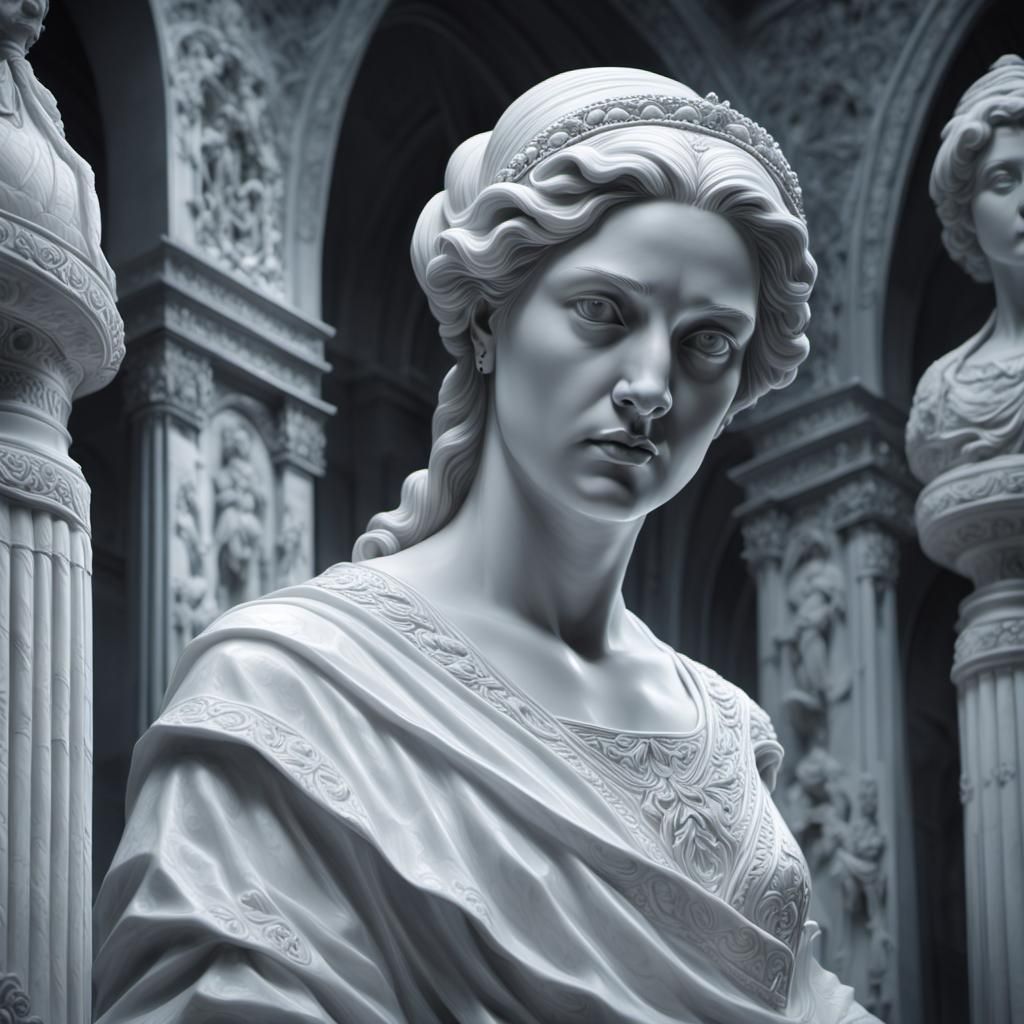 Renaissance Marble Bust of a Woman