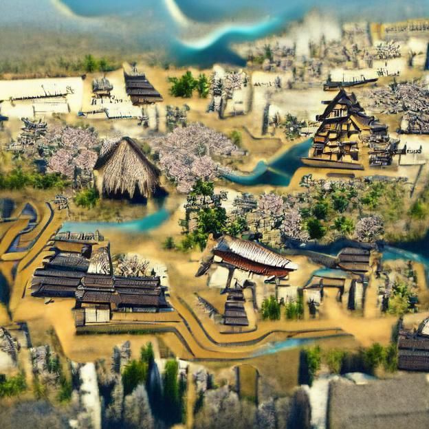 Serene Ancient Japanese Landscape
