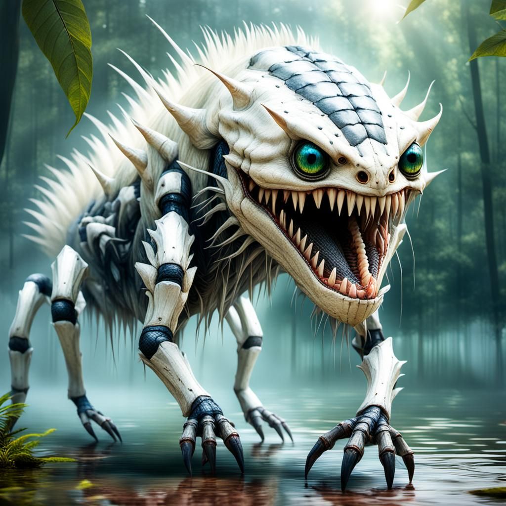 Photorealistic Scary Creature in Sharp Focus