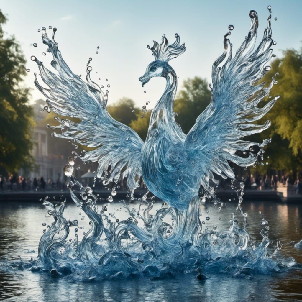 Phoenix made of water <lora:Fluidity:1.3>