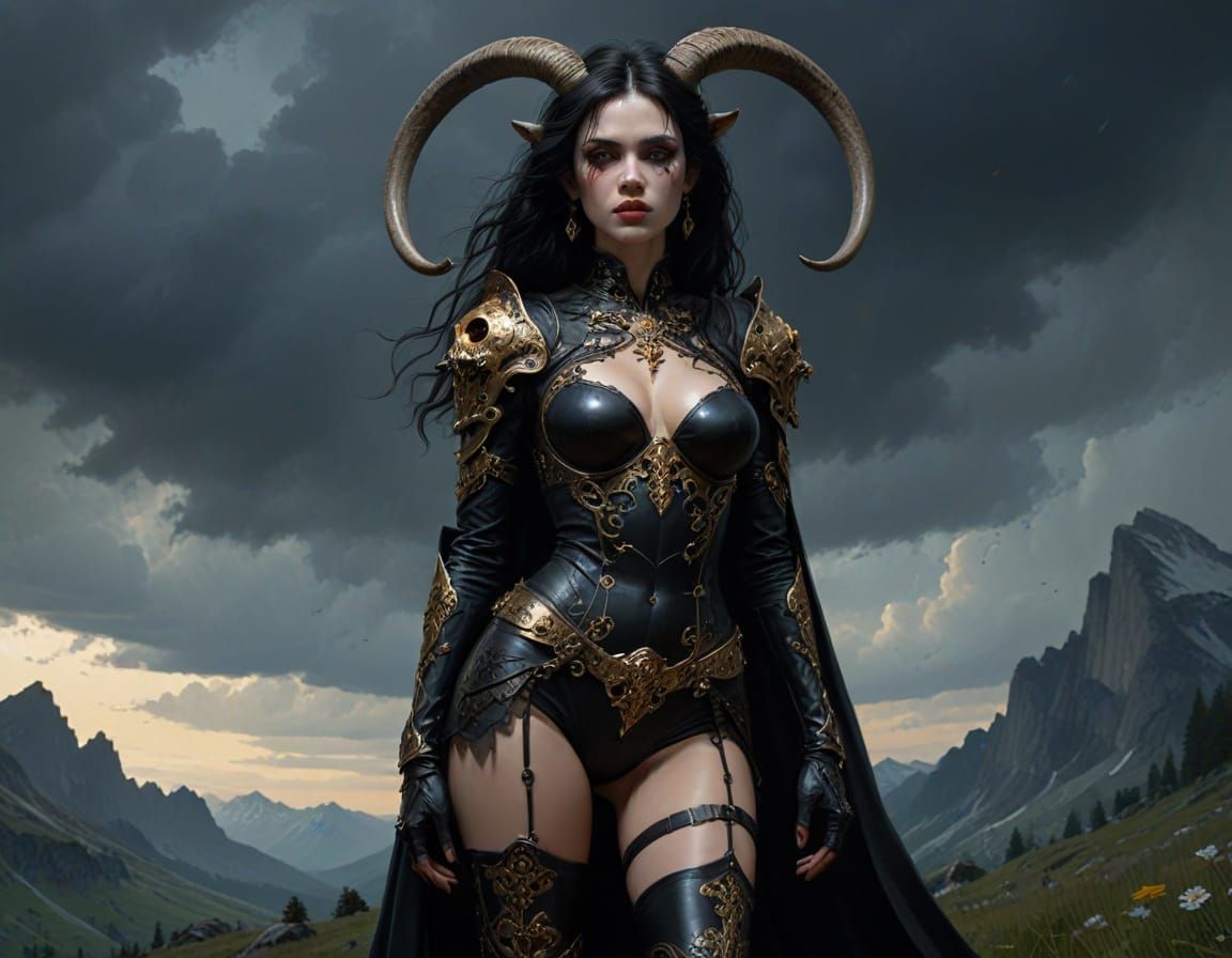 Dark Goddess of the Moonlit Alps