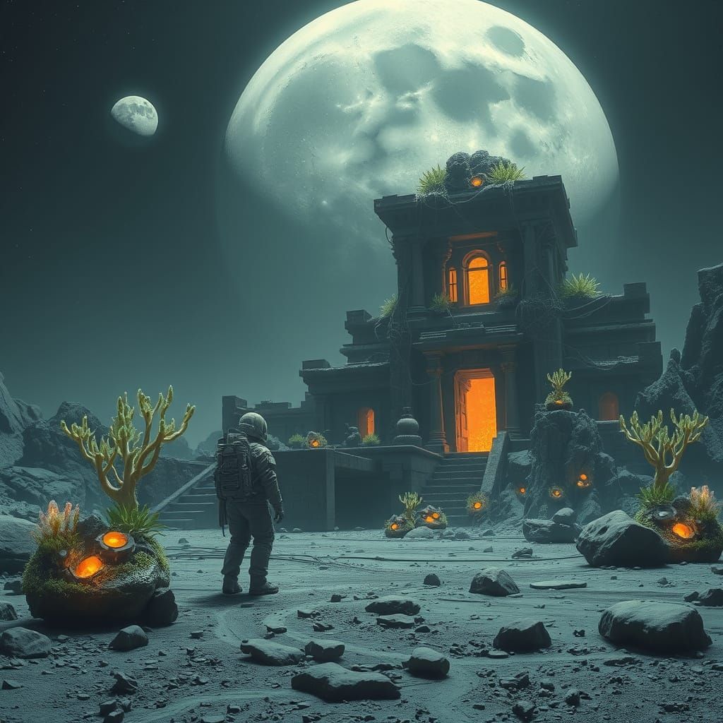 Astronaut Finds Ancient Moon Temple