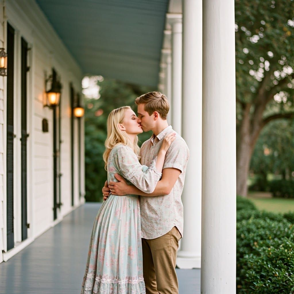 Southern Belle Romance in a Porch House Setting