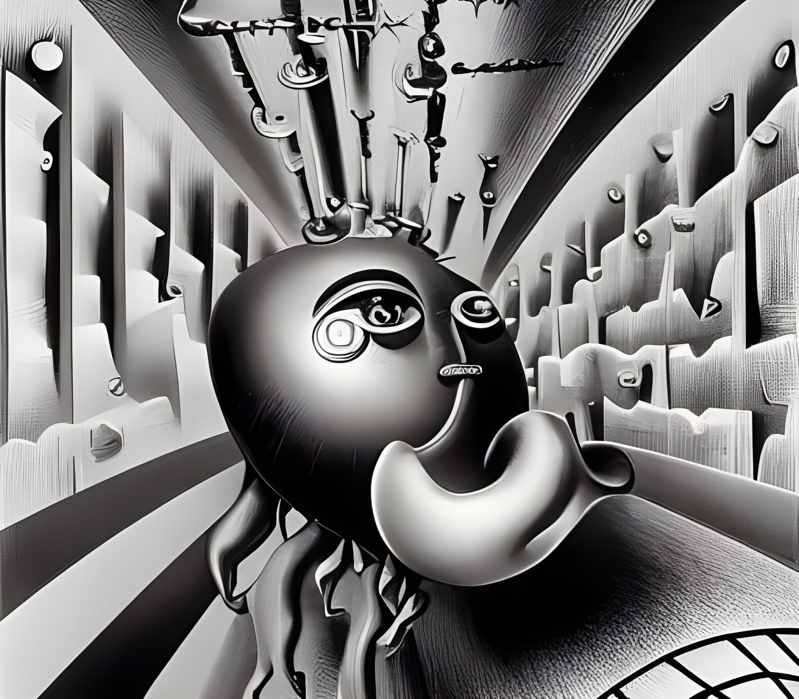 Surreal Abstract Art with Magical Particles