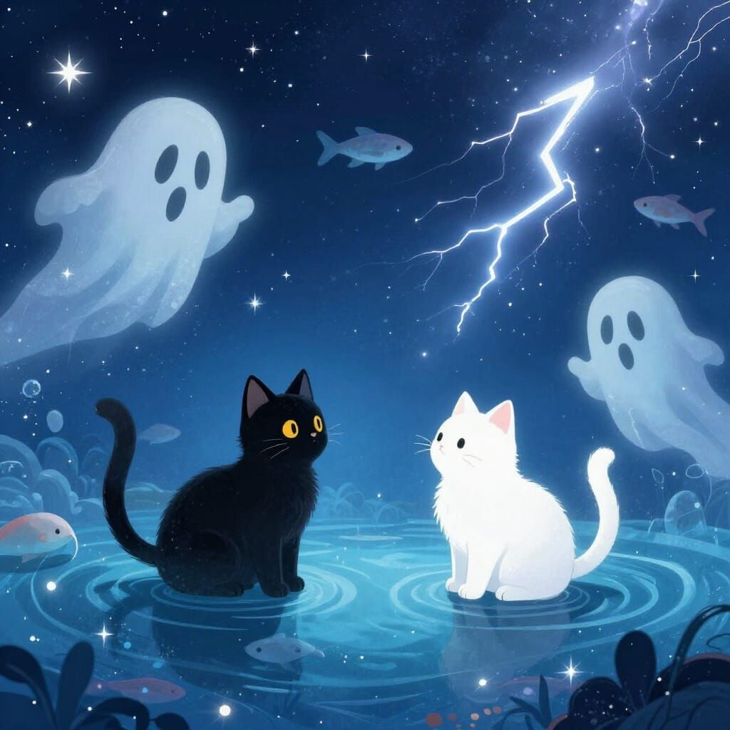 Cats in a Cosmic Ocean of Dreams and Stars