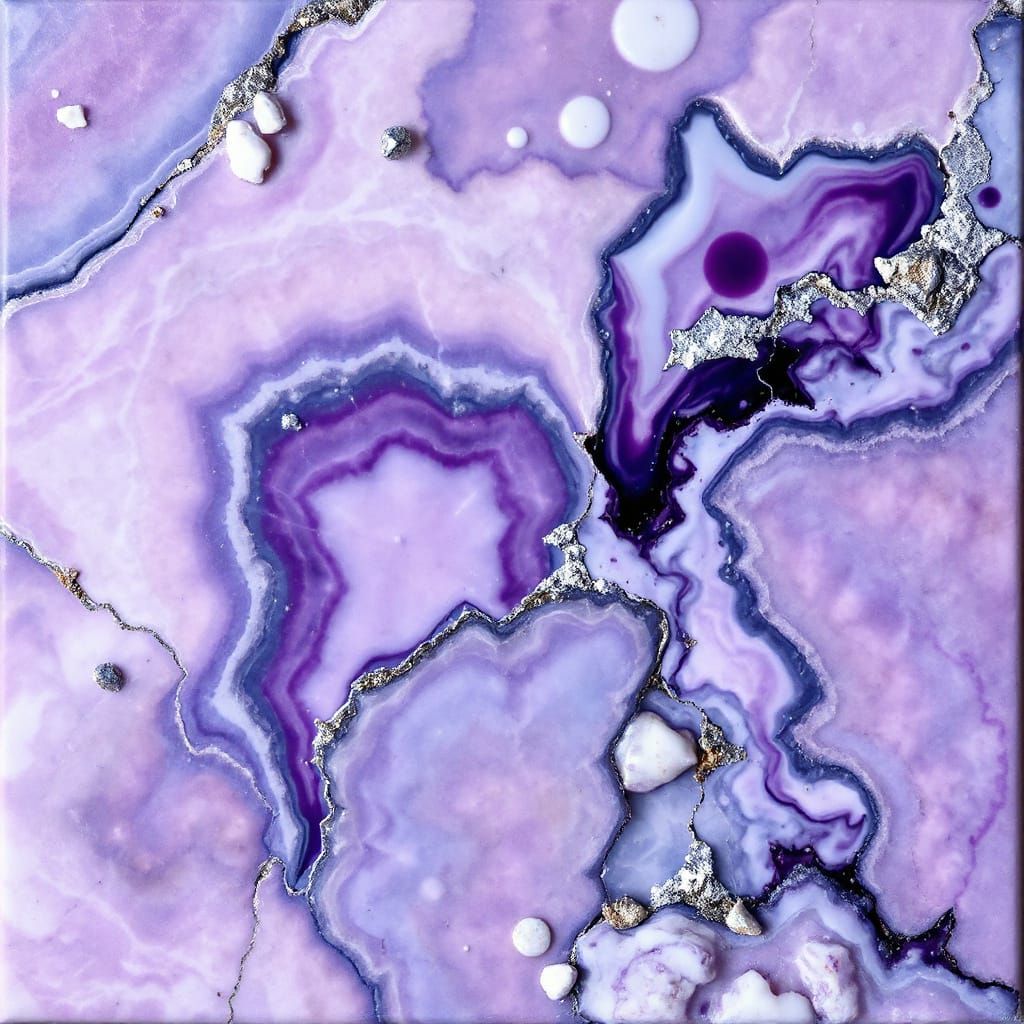 Pleasant Jasper Enchanting Amethyst in Surreal Impasto Style