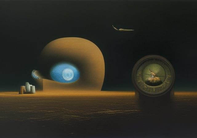 Surreal Oil Painting Inspired by Ernst, Dali and Magritte