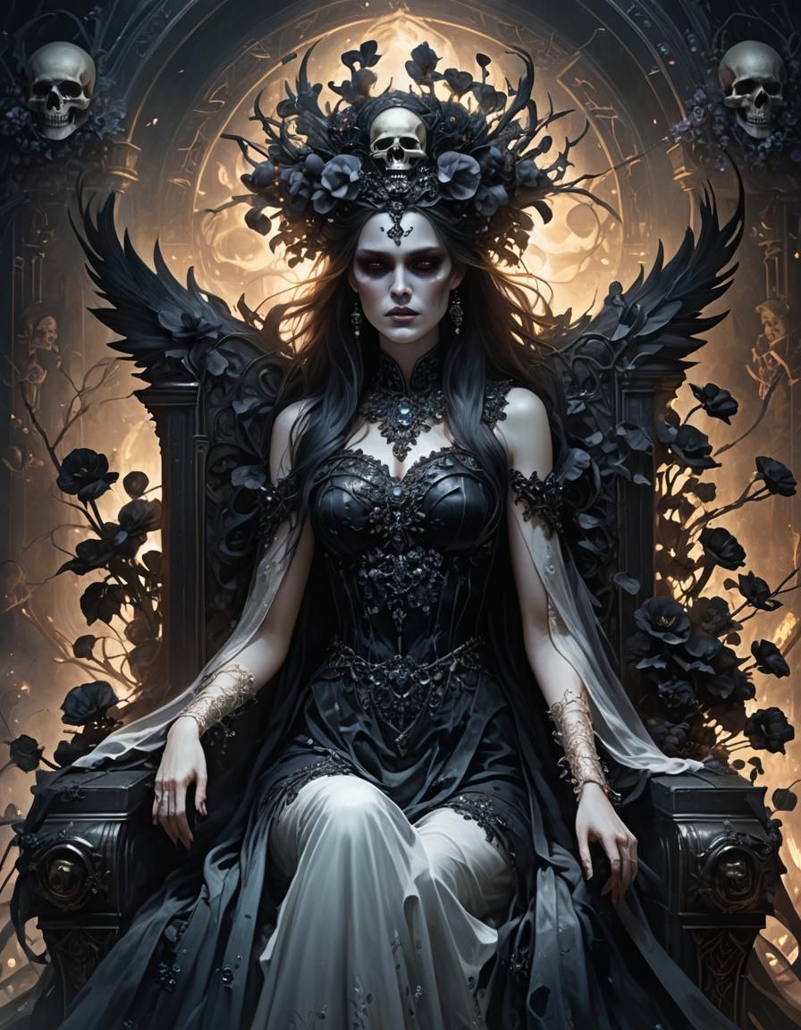 Persephone, Queen of the Underworld: Digital Painting