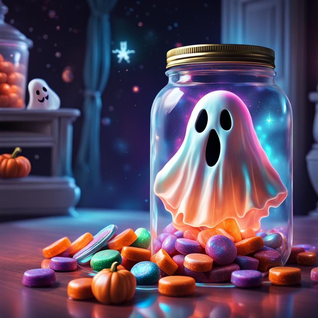 Ghost in a Jar: Halloween Candy Feast