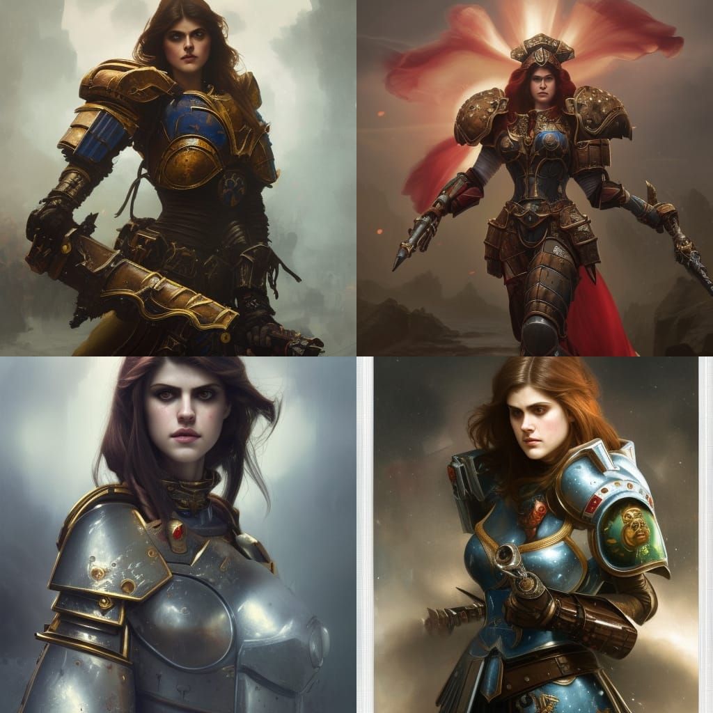 Sister of Battle Portrait in Greg Rutkowski Style