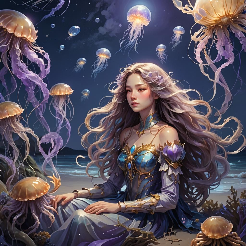 Cancer Zodiac Sign as Ethereal Woman