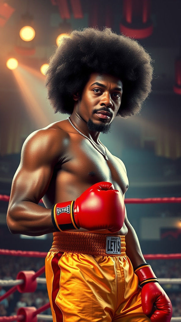 Chris Rock as Afro Thunder in Boxing Ring