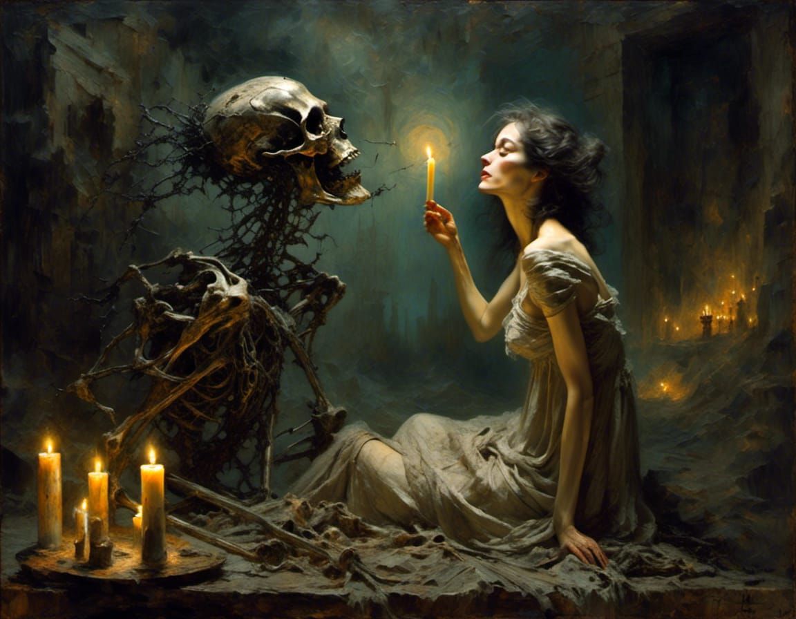 Ethereal Whisper: A Surreal Horror Scene