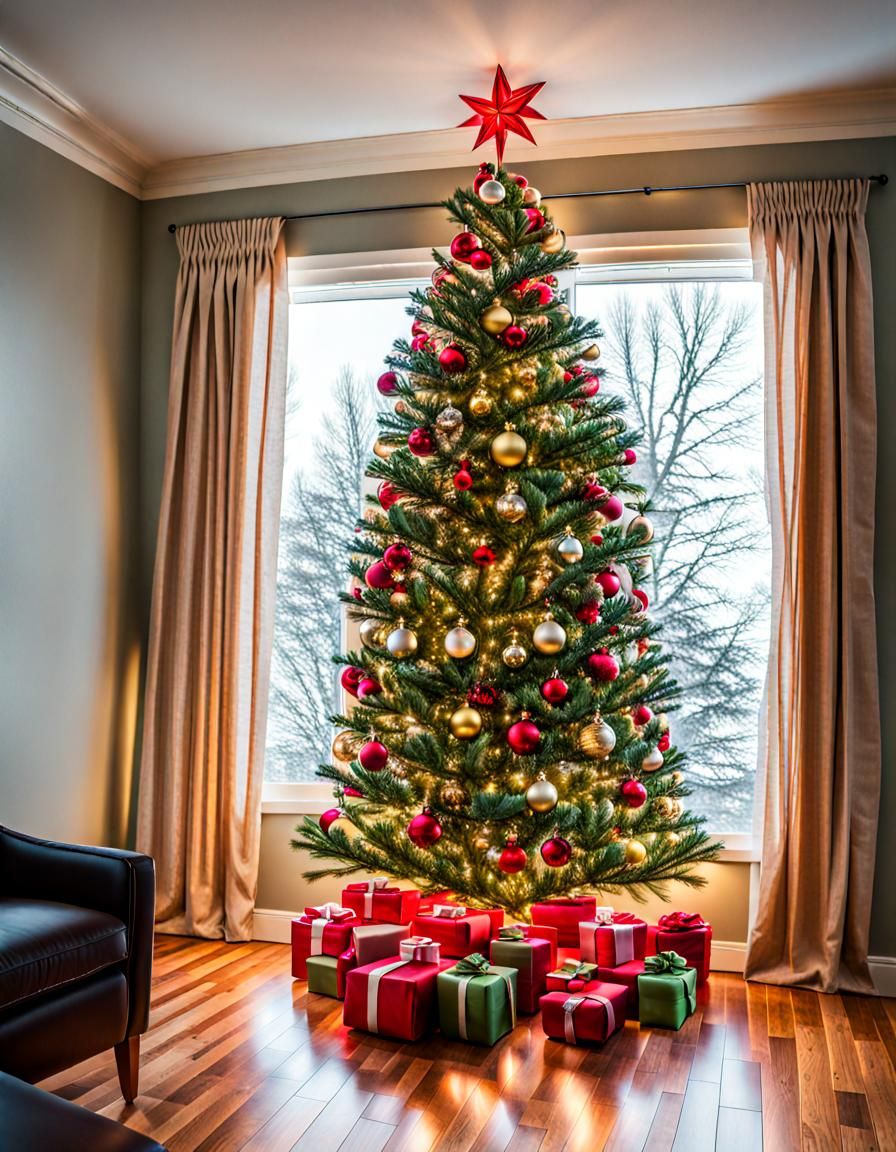 Perfect Christmas Tree Ready for Decoration