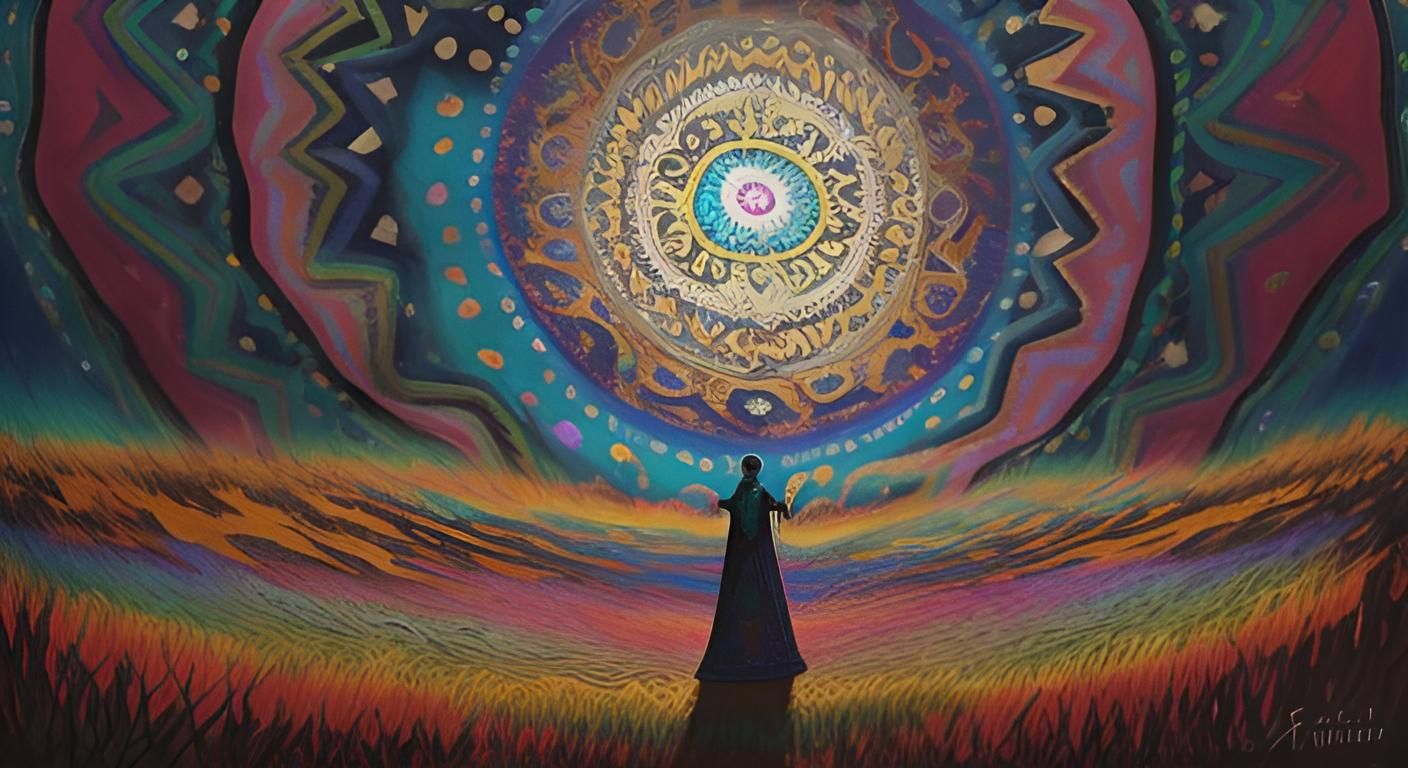 Vibrant Meadow with Chiaroscuro Lighting