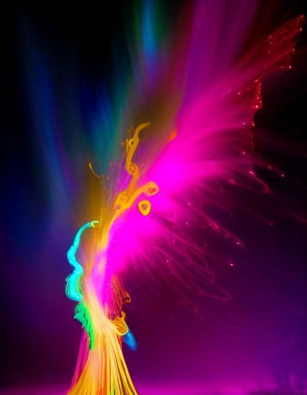 Surreal Flame Flower Inspired by Futurism