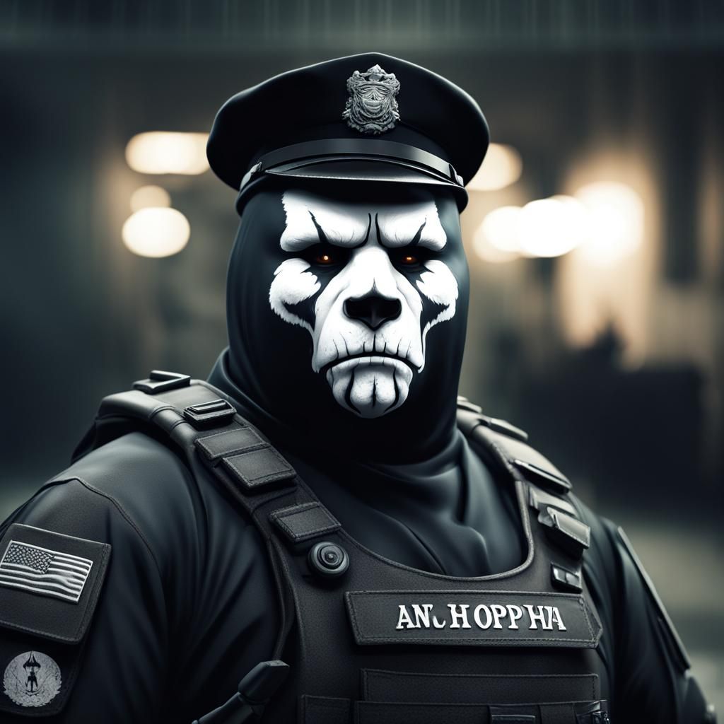 Anthropomorphic Bear in Military Uniform: Dark Fantasy Art