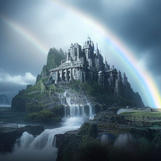Epic Rainbow Digital Matte Painting