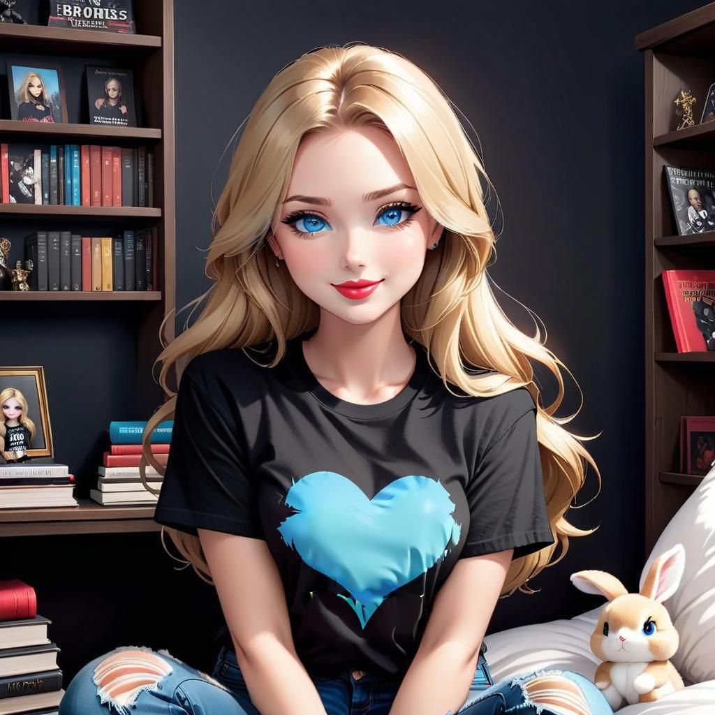 Cute Bunny Heart T-Shirt Design