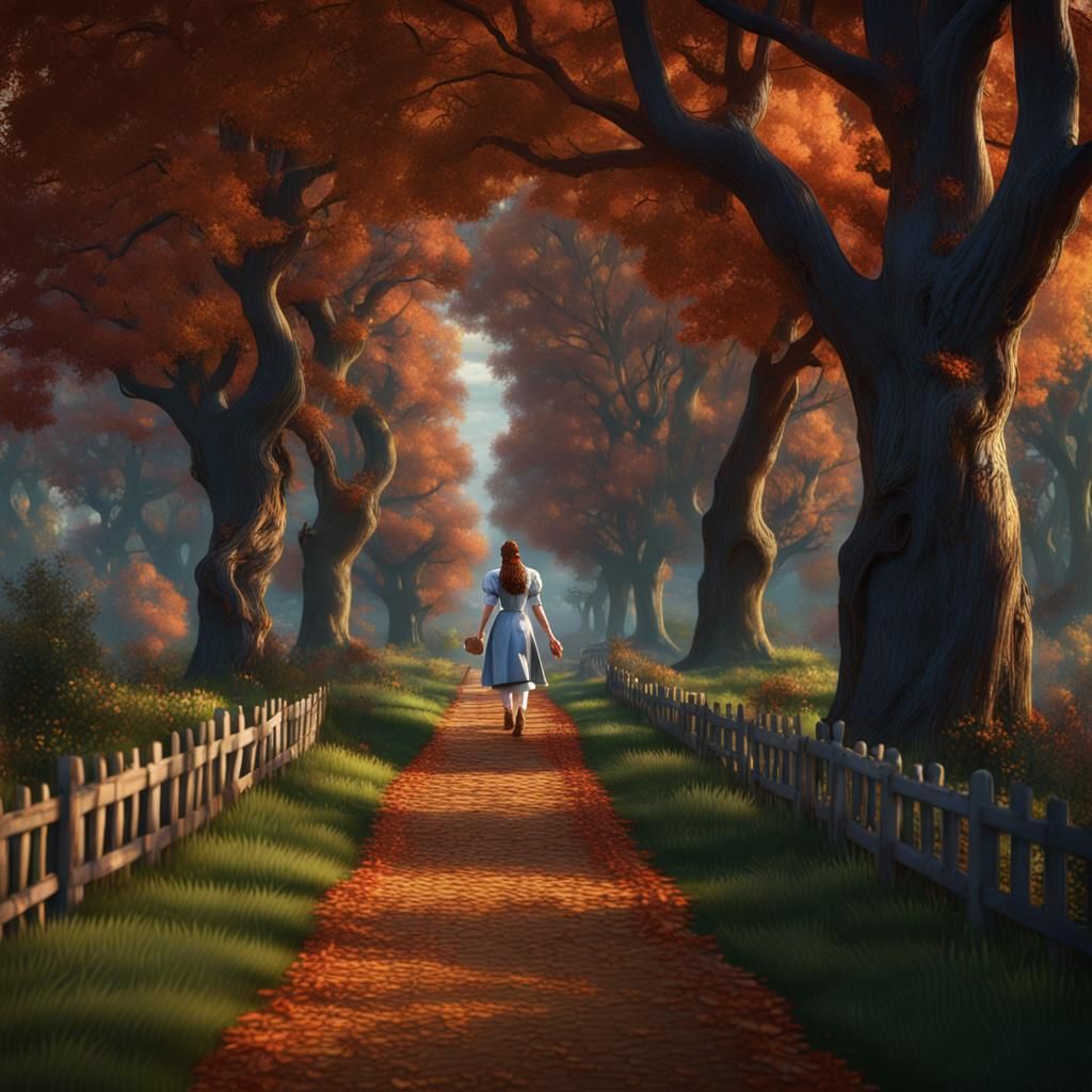 Dorothy Gazes Back in a Fantastical Matte Painting