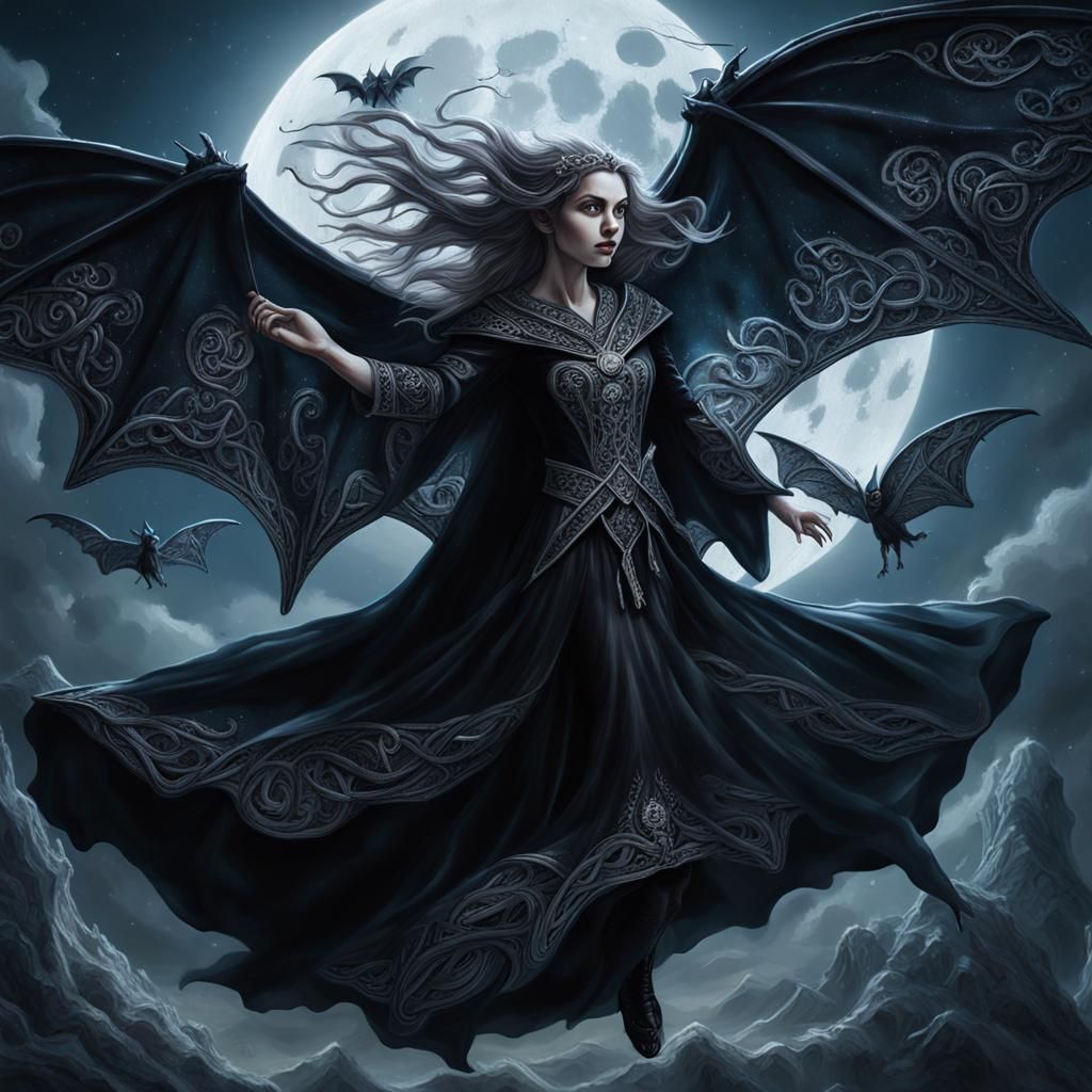 Mystical Fairy Witch in Dark Fantasy Style