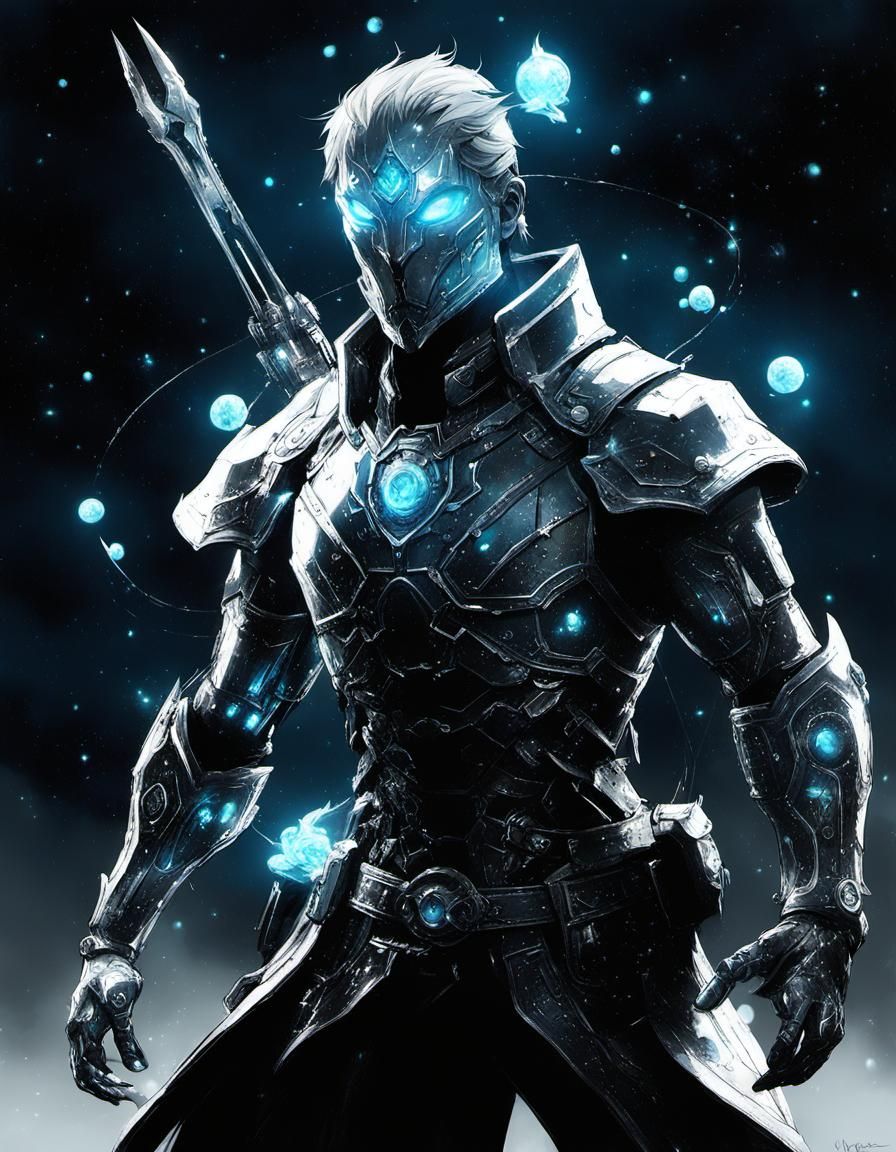 Glowing Hunter Constellation in Expressionist Style