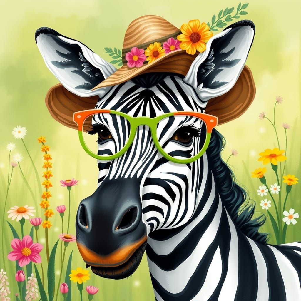 Funny zebra