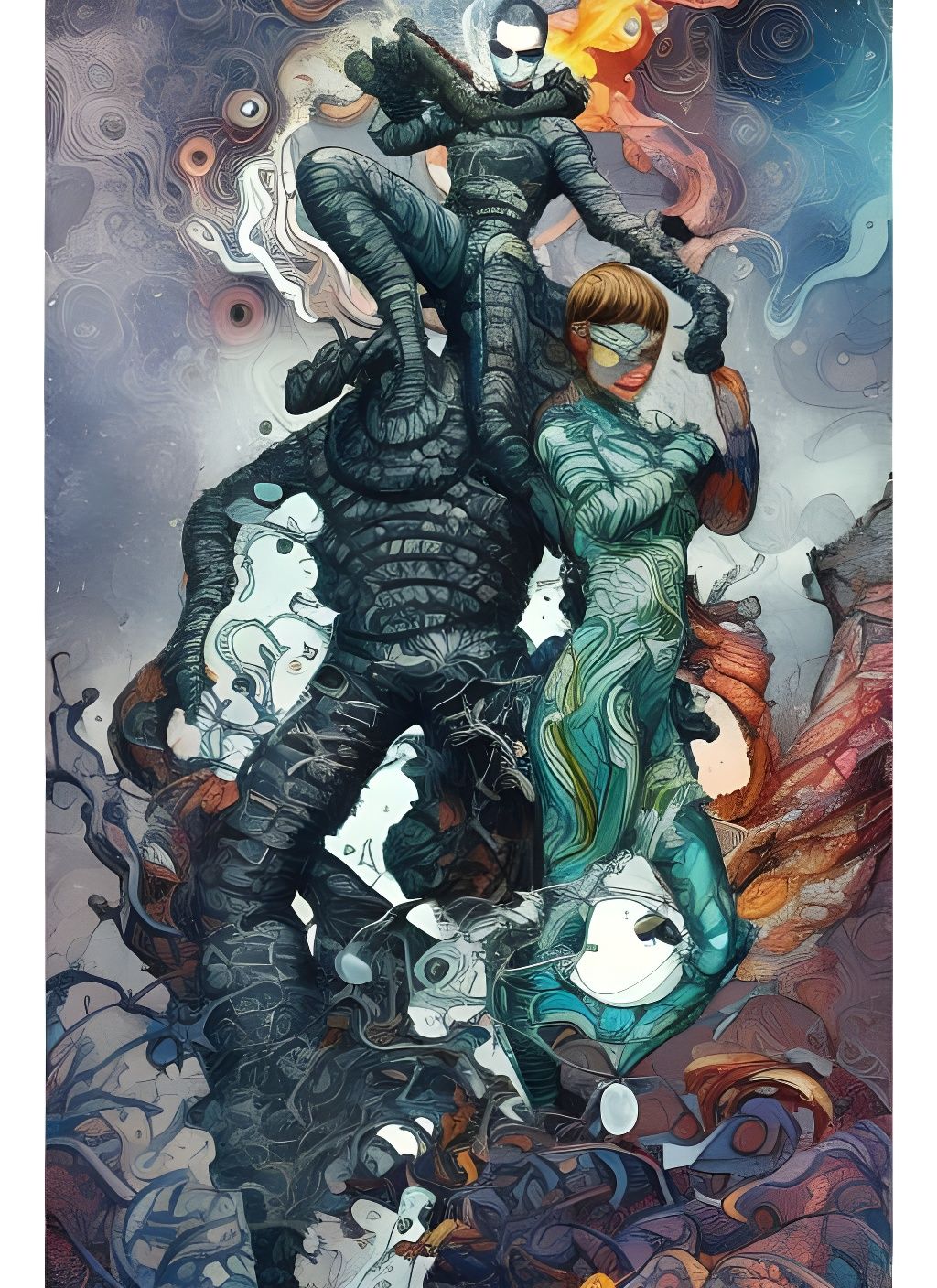 Fantastic Four in Borderlands Style Illustration