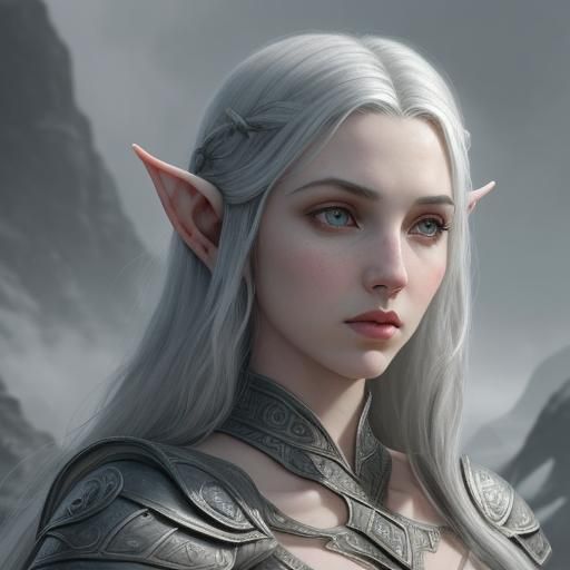 Ayleid Elf Portrait in Art Deco Style