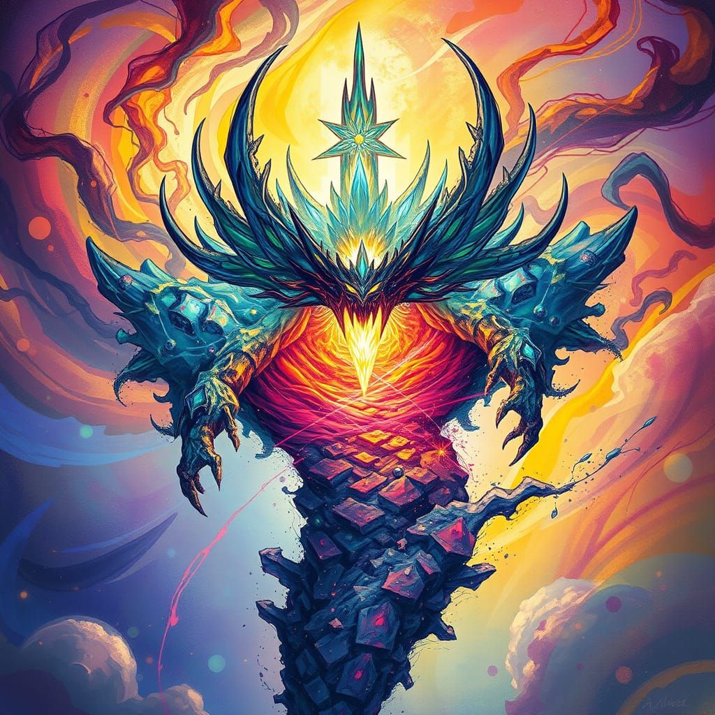 Ethereal Demonic Nova in a Swirling Elemental Tornado