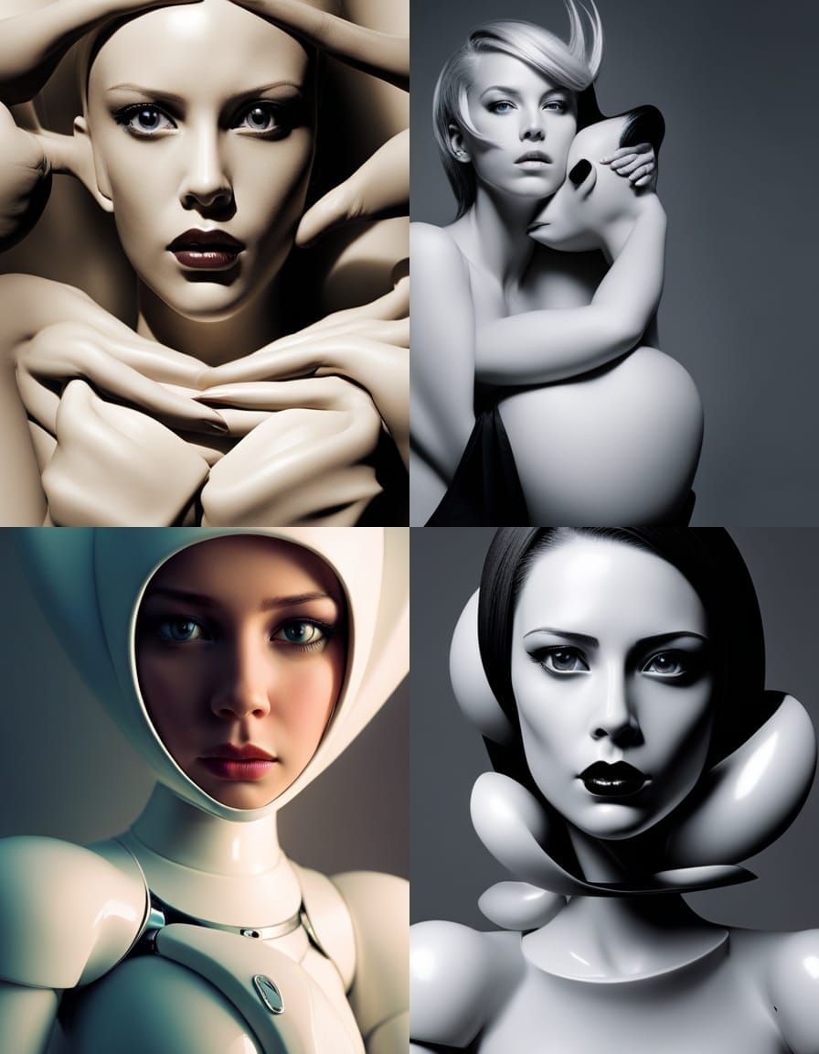 Distorted Portrait in Chris Cunningham Style