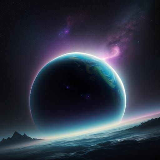 Majestic Ringed Planet in Deep Space