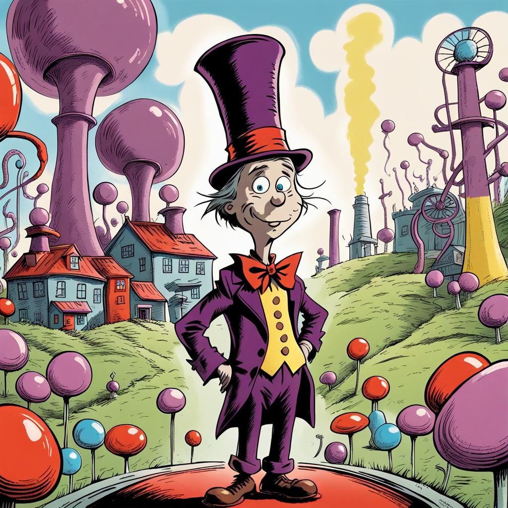 Charlie and the Chocolate Factory in Seuss Style