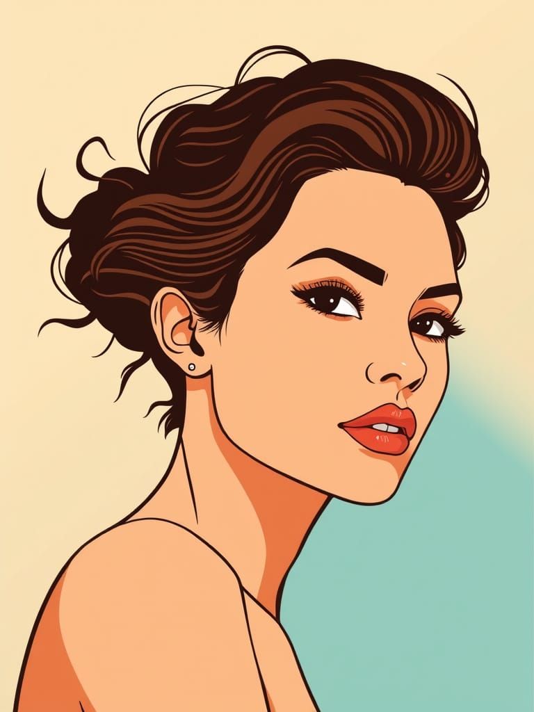 flat color, color blocking, single line drawing, high contrast, bold and striking design (minimalism:1.5), high-contrast...