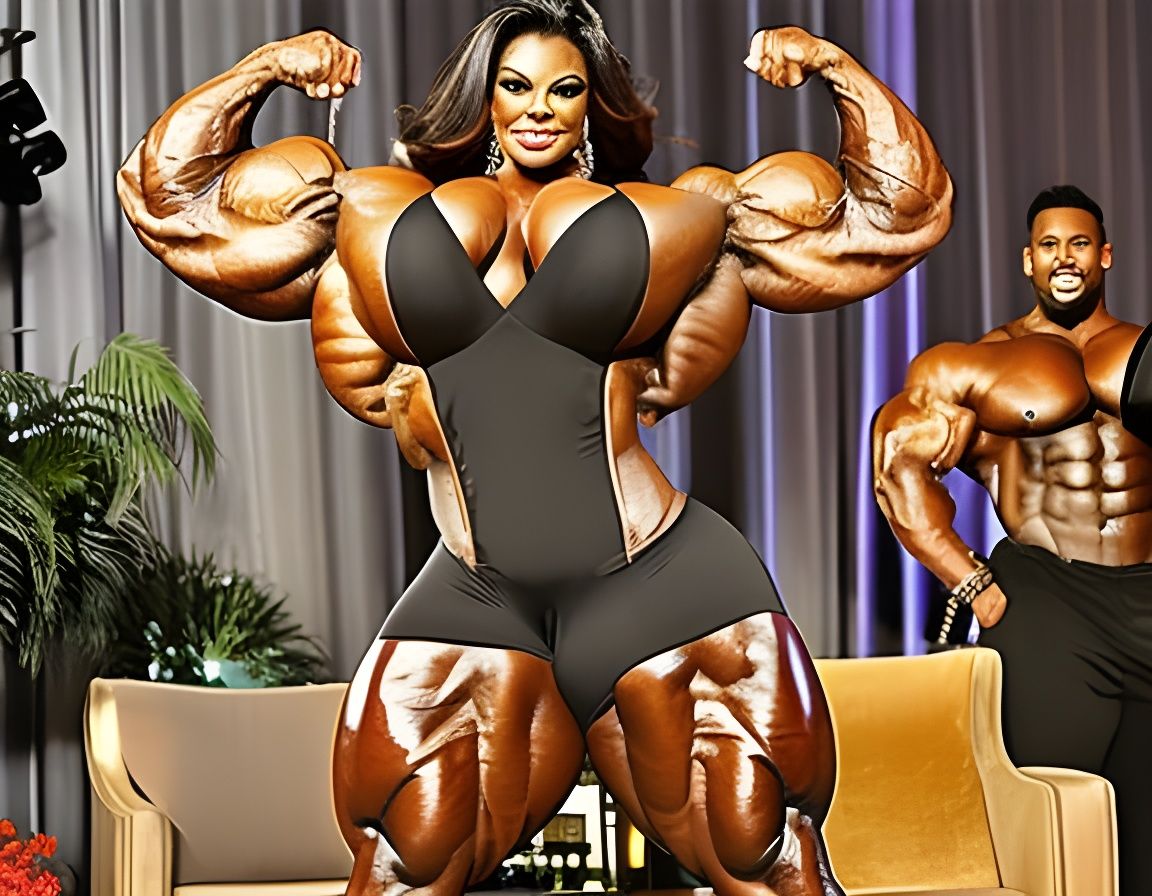 Voluptuous Bodybuilder with Massive Muscles in Fantasy Art