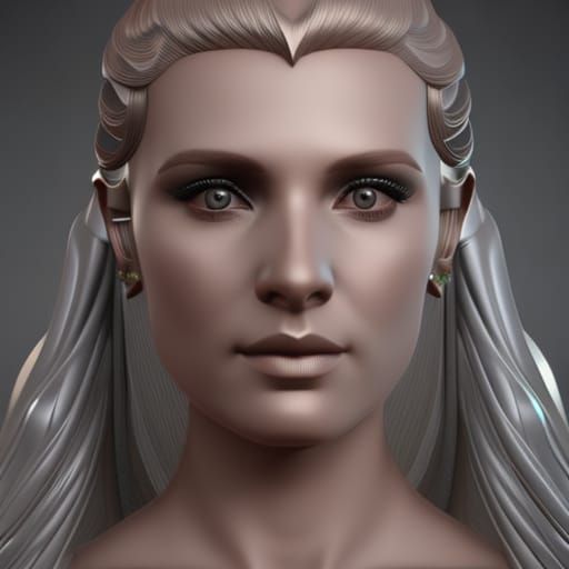 Victorian Android Portrait in Dramatic Lighting